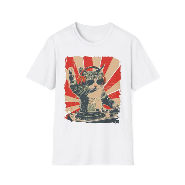 Cool DJ Cat T-shirt - Funny Cat With Headphones Shirt