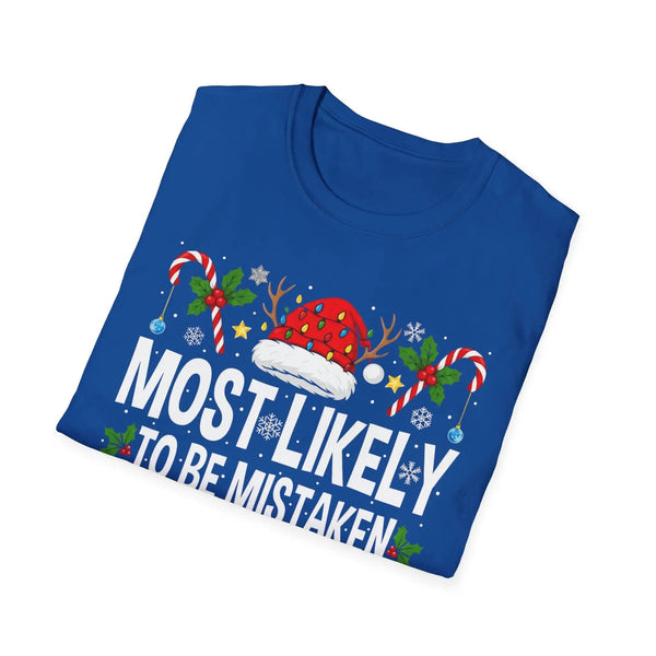Most Likely To Be Mistaken As An Elf Shirt – Funny Matching Family Christmas Tee for Short People – Soft Cotton Holiday Party Top
