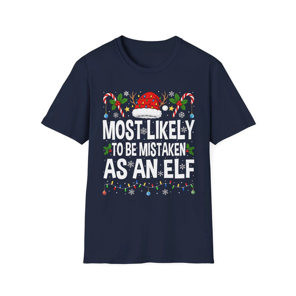 Most Likely To Be Mistaken As An Elf Shirt – Funny Matching Family Christmas Tee for Short People – Soft Cotton Holiday Party Top