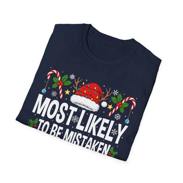 Most Likely To Be Mistaken As An Elf Shirt – Funny Matching Family Christmas Tee for Short People – Soft Cotton Holiday Party Top