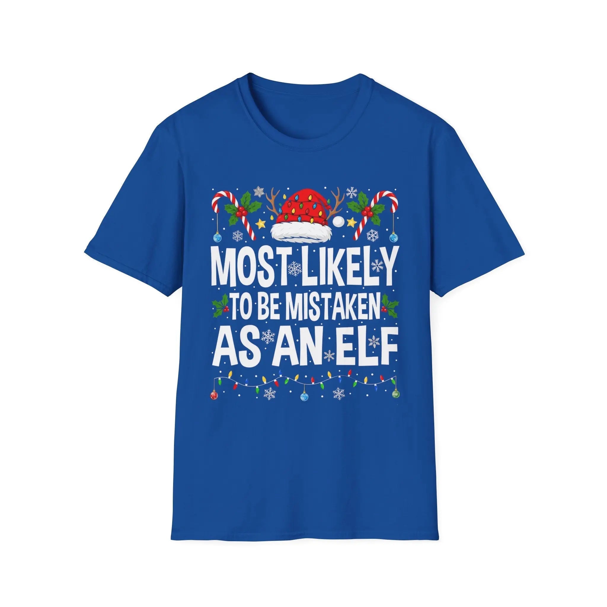 Most Likely To Be Mistaken As An Elf Shirt – Funny Matching Family Christmas Tee for Short People – Soft Cotton Holiday Party Top - BrownBubble