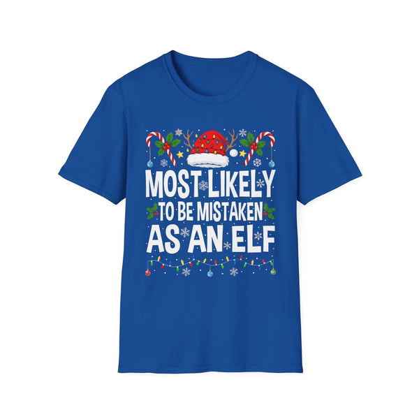 Most Likely To Be Mistaken As An Elf Shirt – Funny Matching Family Christmas Tee for Short People – Soft Cotton Holiday Party Top
