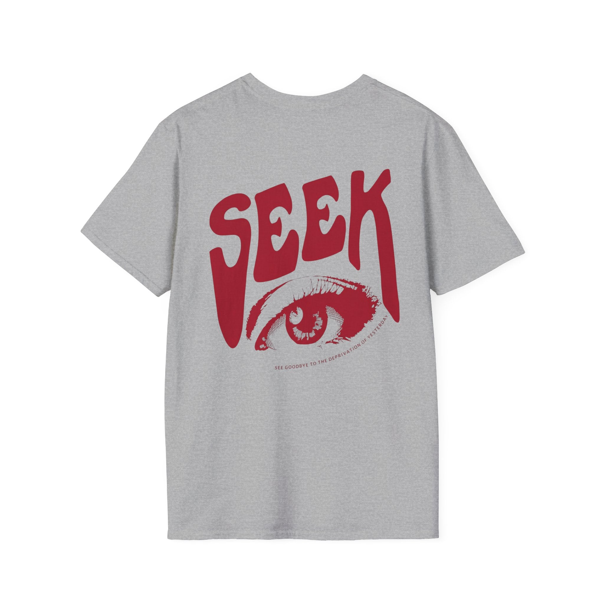 SEEK Eye Graphic T-Shirt — Vintage Psychedelic Retro Design - BrownBubble