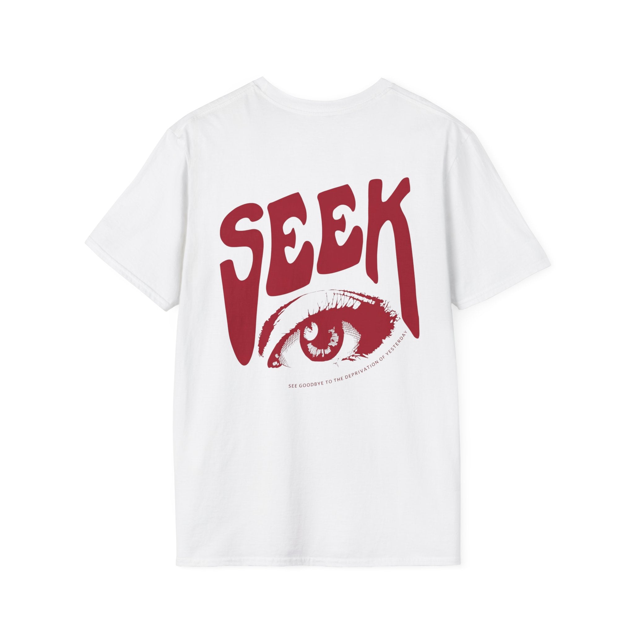 SEEK Eye Graphic T-Shirt — Vintage Psychedelic Retro Design - BrownBubble